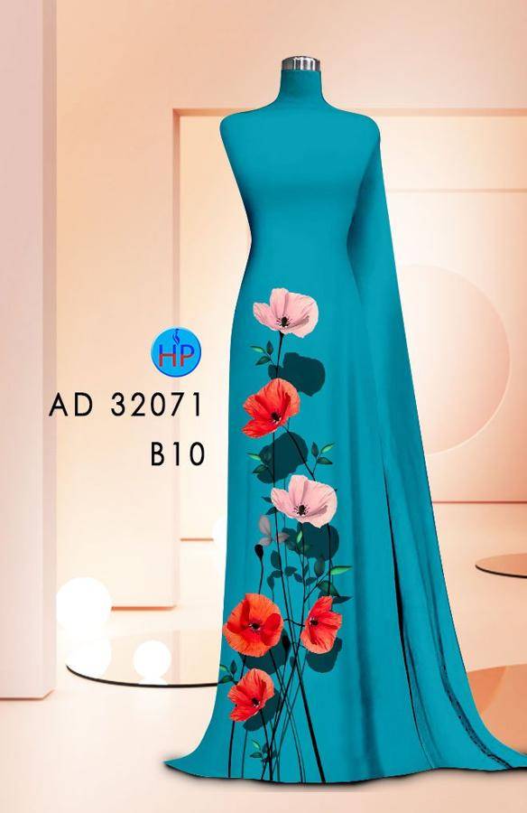 Vải Áo Dài Hoa In 3D AD 32071 17